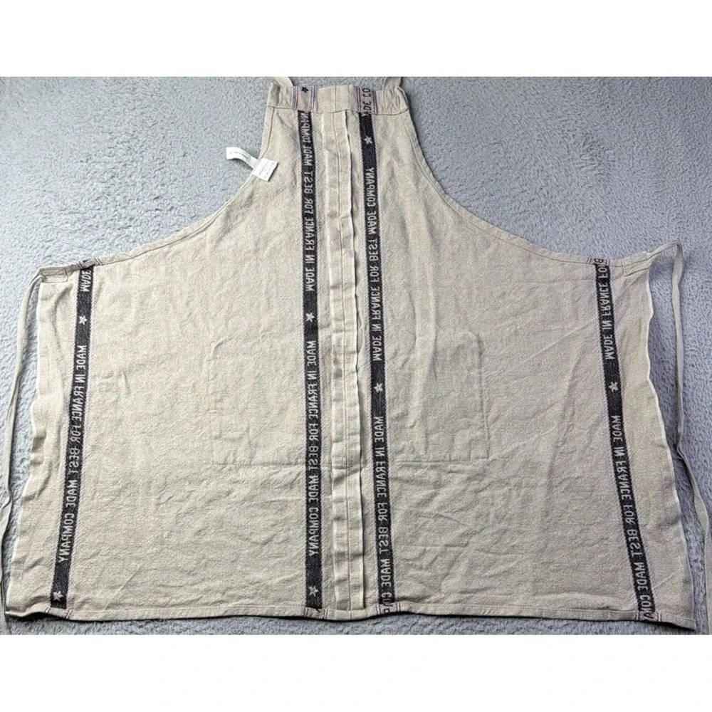 Charvet Editions Apron 100% Linen One Size Made In France Cooking Baking Chef